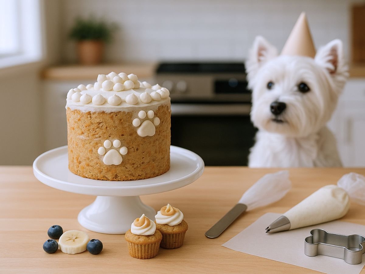 Easy Dog Birthday Cake Recipe: Banana, Pumpkin & Carrot (Mini Pupcakes Too!)